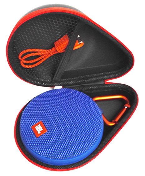 FitSand (TM) Portable Travel Carry Zipper Protective EVA Hard Case Cover Bag Box for JBL Clip 2 Waterproof Portable Bluetooth Speaker