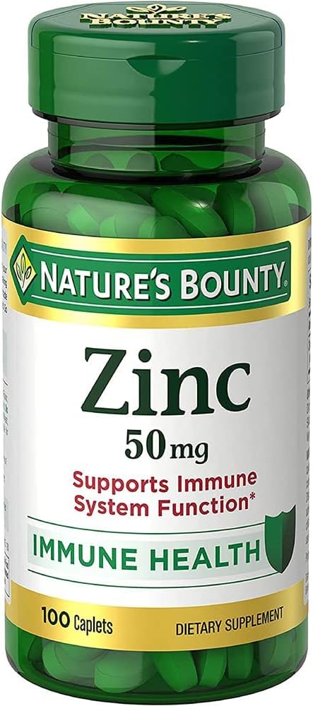Nature's Bounty Z.inc 50mg, Immune Support, 50 mg- Caplets- 100 Ct,.