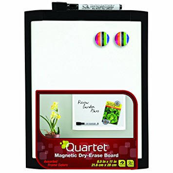 Quartet Magnetic Dry-Erase Board, 8 1/2 x 11 Inches, Black Frame (MHOW8511-BK)