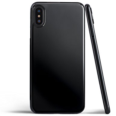 iPhone X Case, Thinnest Cover Premium Ultra Thin Light Slim Minimal Anti-Scratch Protective - For Apple iPhone X | totallee (Jet Black)