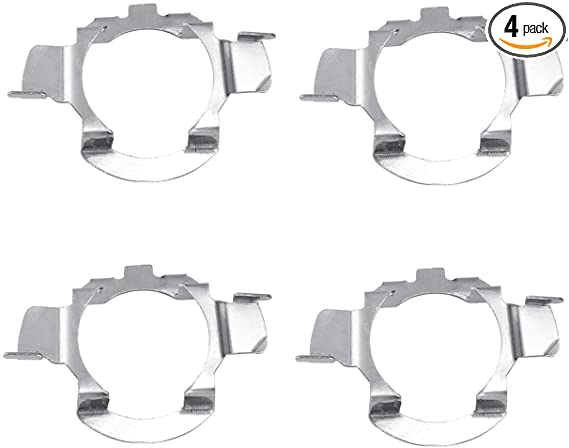 DEDC 4Pcs H7 LED Headlight Bulb Adapter Holder Socket Base Retainers Compatible for Benz Audi BMW X5 E85 Buick VW Jetta Hyundai Nissan