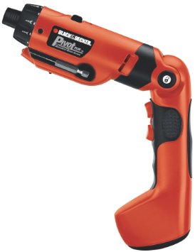 Black and Decker PD600 Pivot Plus 6-Volt Nicad Cordless Screwdriver with Articulating Head