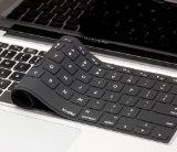 Kuzy - Solid BLACK Keyboard Cover Silicone Skin for MacBook Pro 13 15 17 with or wout Retina Display iMac and MacBook Air 13 - USA KEYBOARD VERSION - Solid Black