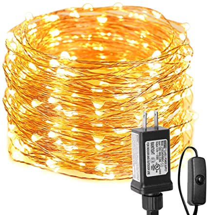 LE String Lights 33ft with 100 LEDs, Waterproof Copper Wire Lights, Outdoor & Indoor Decorative Fairy Lights for Bedroom, Patio, Garden, Party, Wedding, Christmas and More