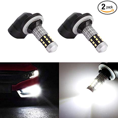 Morefulls Extremely Bright 881 LED Fog Lights 1600lms With Projector, 360°Beam Angle Also Fit 889 862 886 Fog Lights or DRL (Set of 2)