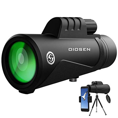 Monocular Telescope, OIOSEN Upgrade High Power 12x50 HD Dual Focus Scope with Smartphone Holder, Waterproof BAK4 Prism FMC with 23mm Large Eyepiece for Bird Watching, Hiking and Hunting