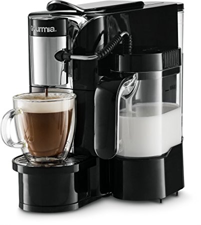 Gourmia GCM5500 - One Touch Automatic Espresso Cappuccino & Latte Maker Coffee Machine - Brew, Froth Milk, and Mix Into Cup with the Push of One Button- Nespresso Compatible