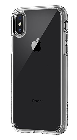 Spigen Ultra Hybrid iPhone X Case with Air Cushion Technology and Hybrid Drop Protection for Apple iPhone X (2017) - Crystal Clear