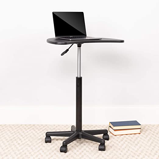 Flash Furniture Black Sit to Stand Mobile Laptop Computer Desk (Pack 2)