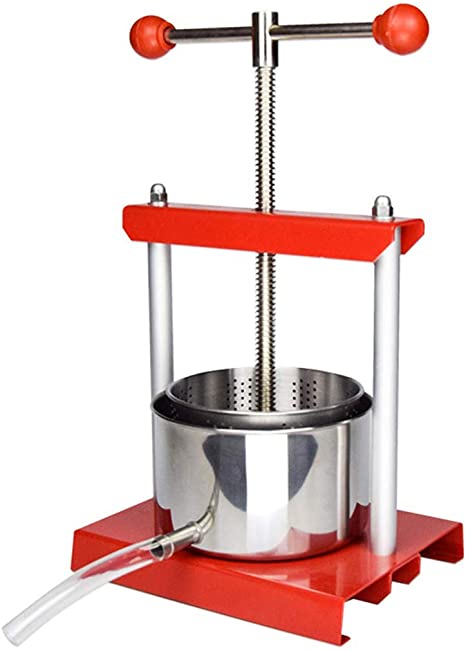 1.6 Gal Fruit Wine Press - 100% Natural Juice Making for Apple/Carrot/Orange/Berry/Vegetables,Food-Grade Stainless Steel Cheese&Tincture&Herbal Press