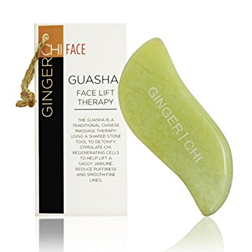 GUA SHA Scraping Massage Tool - GUASHA JADE - GUA SHA Massage Tool Set Ultra Smooth for Natural Face Lift and Facial Treatment