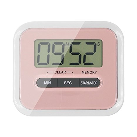 I-Dragon Mini Portable Digital LCD Kitchen Timer Magnetic Cooking Large Count Down Up Clock Loud Alarm Retractable Stand for Home