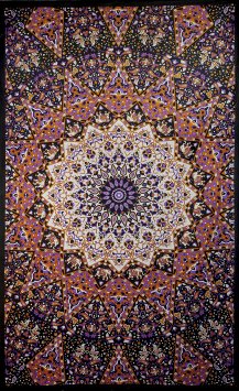 Sunshine Joy Glow In The Dark India Star Mandala Tapestry