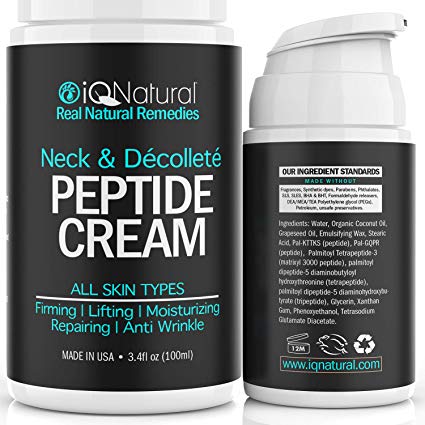 Neck Firming Cream, Anti Aging Moisturizer for Neck & Décolleté, Double Chin Reducer, Skin Tightening Cream 3.4 fl oz.