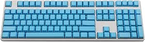 YMDK Blank Thick PBT OEM Profile 108 ANSI Keycaps for MX Switches Mechanical Keyboard (Only Keycap) (Dark Blue)