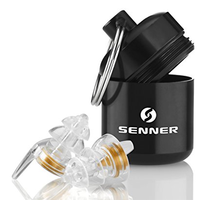 Senner WorkPro reusable hearing protection earplugs with aluminium container. Ideal for work, especially light to wear and quiet, against noise at the workplace, on building sites and with machinery