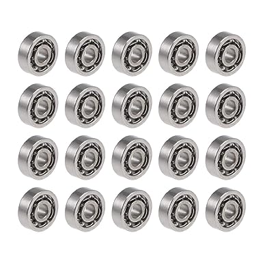 uxcell 681 Deep Groove Ball Bearings 1mm Inner Dia 3mm OD 1mm Bore Open Type Chrome Steel Z2 20pcs