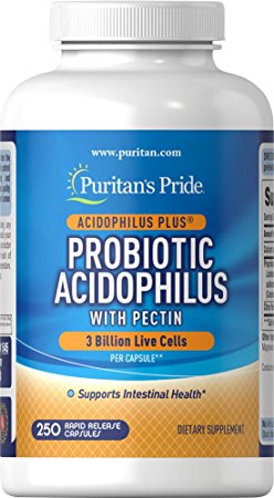 Puritan's Pride Probiotic Acidophilus with Pectin-250 Capsules