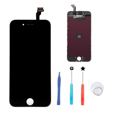 DRT OEM iPhone 6 Screen Replacement LCD Display Touch Screen Digitizer Frame Assembly Full Set with Free Tools for iPhone 6 (4.7 inches) (Black)