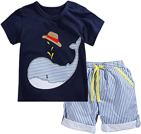 Fiream Little Boys' Cotton Clothing Short Baby Sets