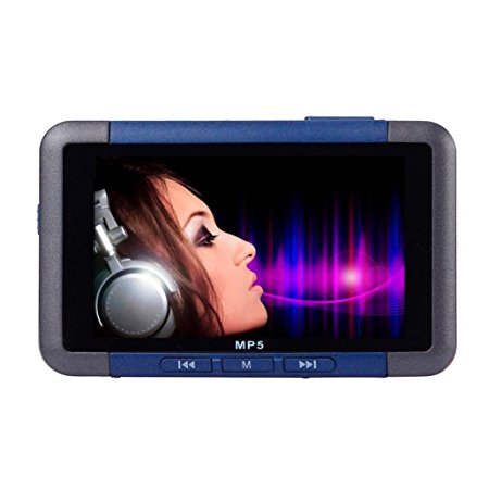 ODGear 4.3" 8GB FM Radio Stereo Video Movie Slim MP3 MP4 MP5 Music Player, Support MP3/WMA/WMV/ASF/WAV/ASF/ACT, JPEG/GIF/SWF, Built in Rechargeable Battery