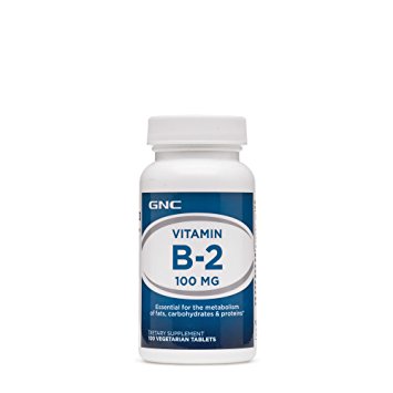 GNC Vitamin B2 100 MG 100 Vegetarian Tablets