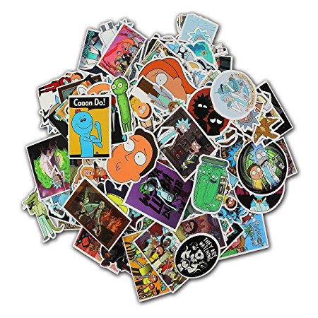 Rick And Morty stickers-135 Pcs Xawy Laptop Stickers Motorcycle/ Bicycle/ Skateboard Stickers, Luggage Decal Car Sticker Pack