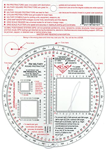 RM PRODUCTS Military Round Protractor