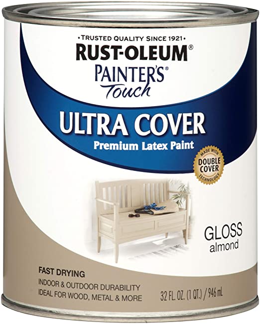 Rust-Oleum 1994502 Painters Touch Quart Latex, Gloss Almond