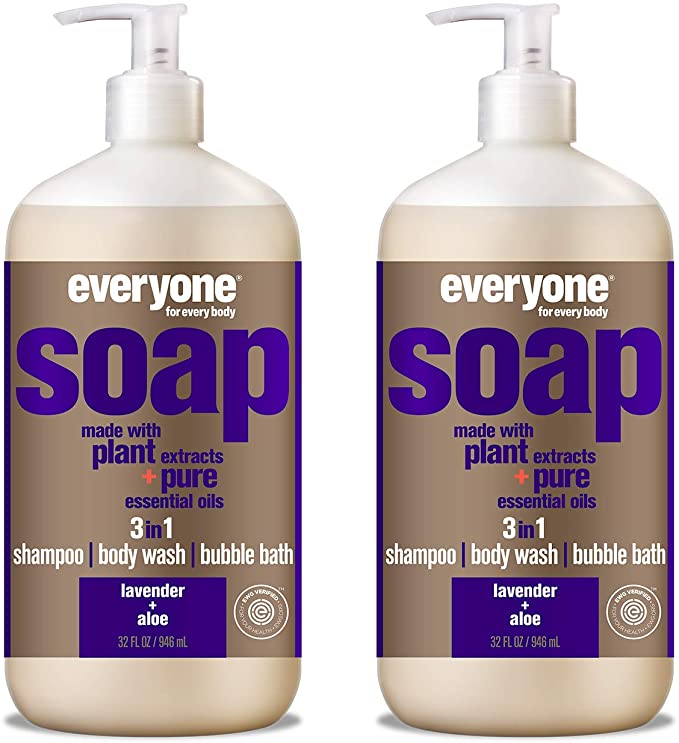 Everyone 3-In-1 Soap, Lavender plus Aloe, 32 oz, 2 Count