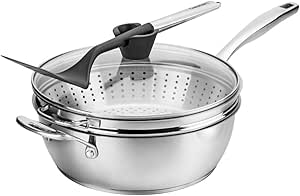 Cuisinart Preferred Pan 4-Pc Set - Stainless Steel (4.5 Qt. Multi-Purpose Pan w/Cover, Steamer, Slotted Turner)