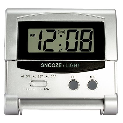 Equity by La Crosse 31302 LCD Fold-Up Travel Alarm Clock