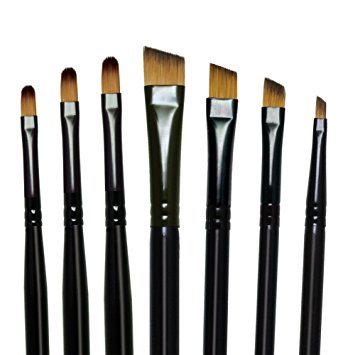 Majestic Royal and Langnickel Short Handle Paint Brush Set, Filbert and Angular, 7-Piece