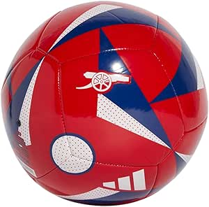 adidas Home Club Fan Soccer Ball - Show Your Support with 100% TPU Cover, Butyl Bladder, and Team Printed Crest, Size 5 (Bayern, Arsenal, Real Madrid, Manchester United, Juventus)