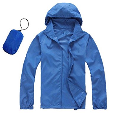AV SUPPLY Men Women Windproof Rain Jacket Windproof Quick Dry Outdoor Cycling Running Sport Hoodie Coat