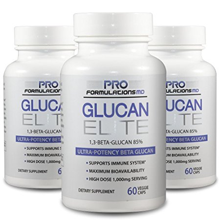 Glucan Elite – 85% Beta 1,3D Glucan 500mg - 60 vcaps | 85% Minimum Active 1,3 Linkage Ultra-Potency Beta Glucan – Highest Bioavailability with BGF-Immune
