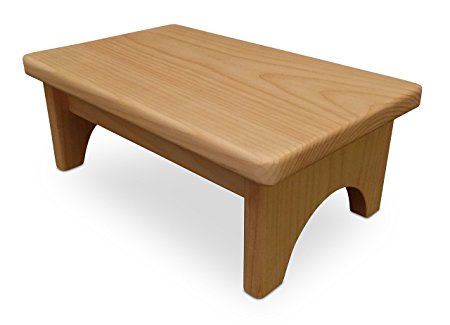 HollandCraft - The Perfect Wood Foot Stool - Unfinished - Made in USA - Hidden Wood Dowels (No Screws, Staples or Nails)