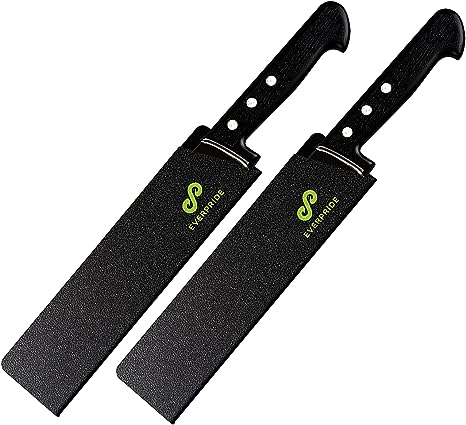 EVERPRIDE 10 Inch Chef Knife Sheath Set (2-Piece Set) Universal Blade Edge Cover Guards for Chef and Kitchen Knives – Durable, BPA-Free, Felt Lined, Sturdy ABS Plastic – Knives Not Included