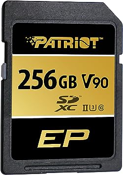 Patriot V90 SDXC UHS-II U3 Class 10 SD Card 256GB