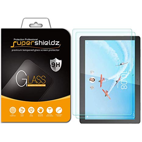 (2 Pack) Supershieldz for Lenovo Tab M10 / Smart Tab M10 (10.1 inch) Screen Protector, (Tempered Glass) Anti Scratch, Bubble Free