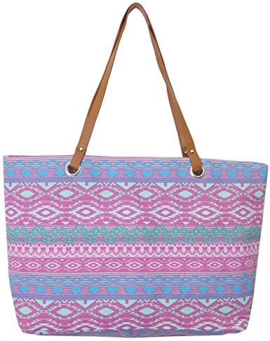 Large Utility Canvas and Nylon Travel Tote Bag For Women and Girls