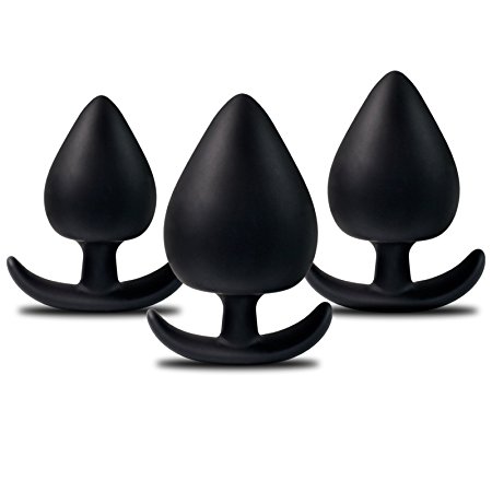 Anal Plug Silicone Butt Plug, Tracy’s Dog Anal Sex Toys in Black (Three-piece Suit)