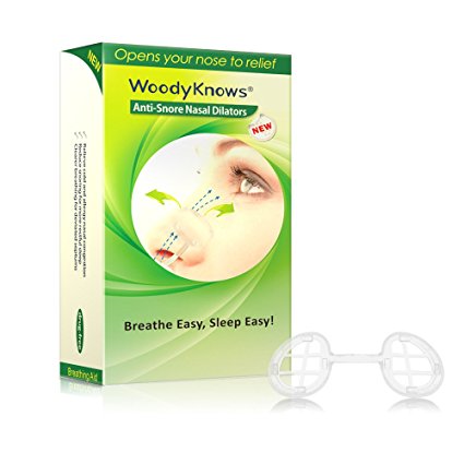 Snoring Relief and Breathing Aids - Anti Snore Solution - WoodyKnows Super Soft Nasal Dilators - Invisible Nasal Strips - Breathe and Sleep Better, S M L, 3-Count
