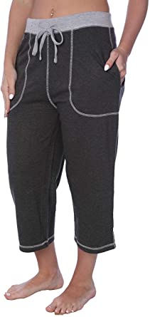 Beverly Rock Women's Capri French Terry Pant Available in Plus Size