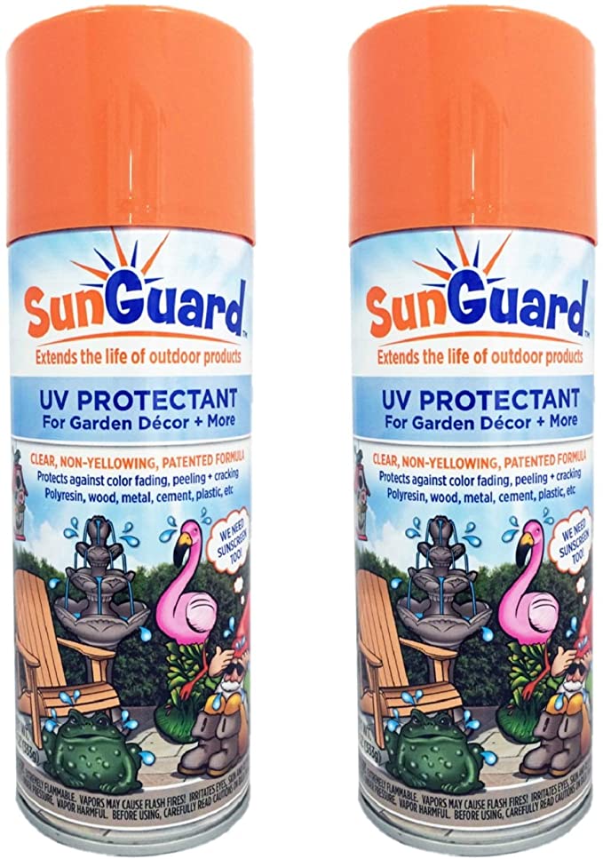 SUNGUARD UV Protectant Spray for Outdoor Decor, Furniture & More (2-Pack) Prevents Fading Peeling and Cracking