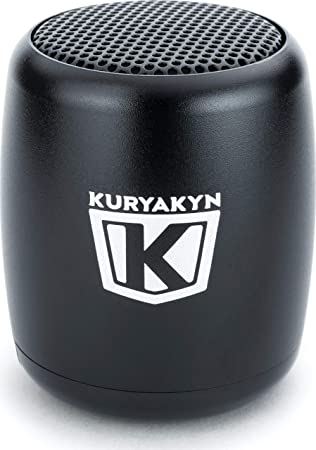 Kuryakyn 2204 Sidekix Mini Speaker: Wireless Audio Speakers with Bluetooth, Remote Shutter, Satin Black