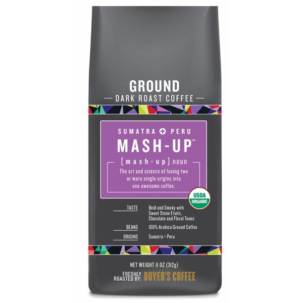 Mash-Up Sumatra + Peru Blend Ground Coffee, Dark Roast, 11 oz