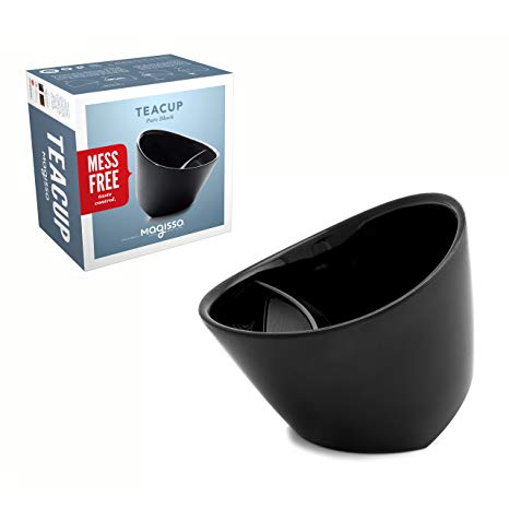 2-in-1 Teacup and teabrewer, 0,25 litres, BPA-free plastic, pure black, 12 x 11.7 x 10 cm