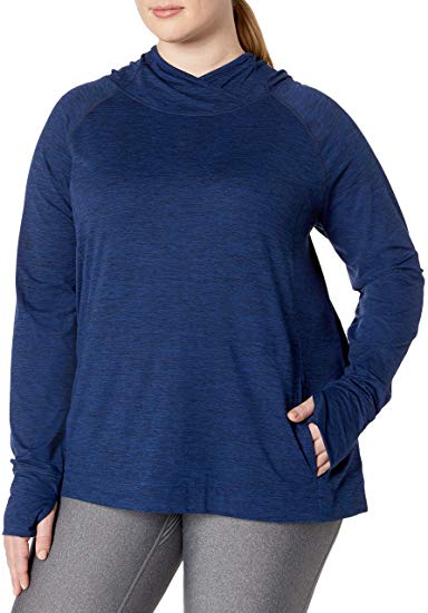 Amazon Essentials Women's Plus Size Brushed Tech Stretch Popover Hood