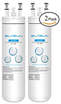 ELASUN Refrigerator Water Filter Compatible Replacement for Frigidaire WF3CB PureSource Ultra Fridges Gallery Professional Kenmore Premium Water Filters (2 pack)